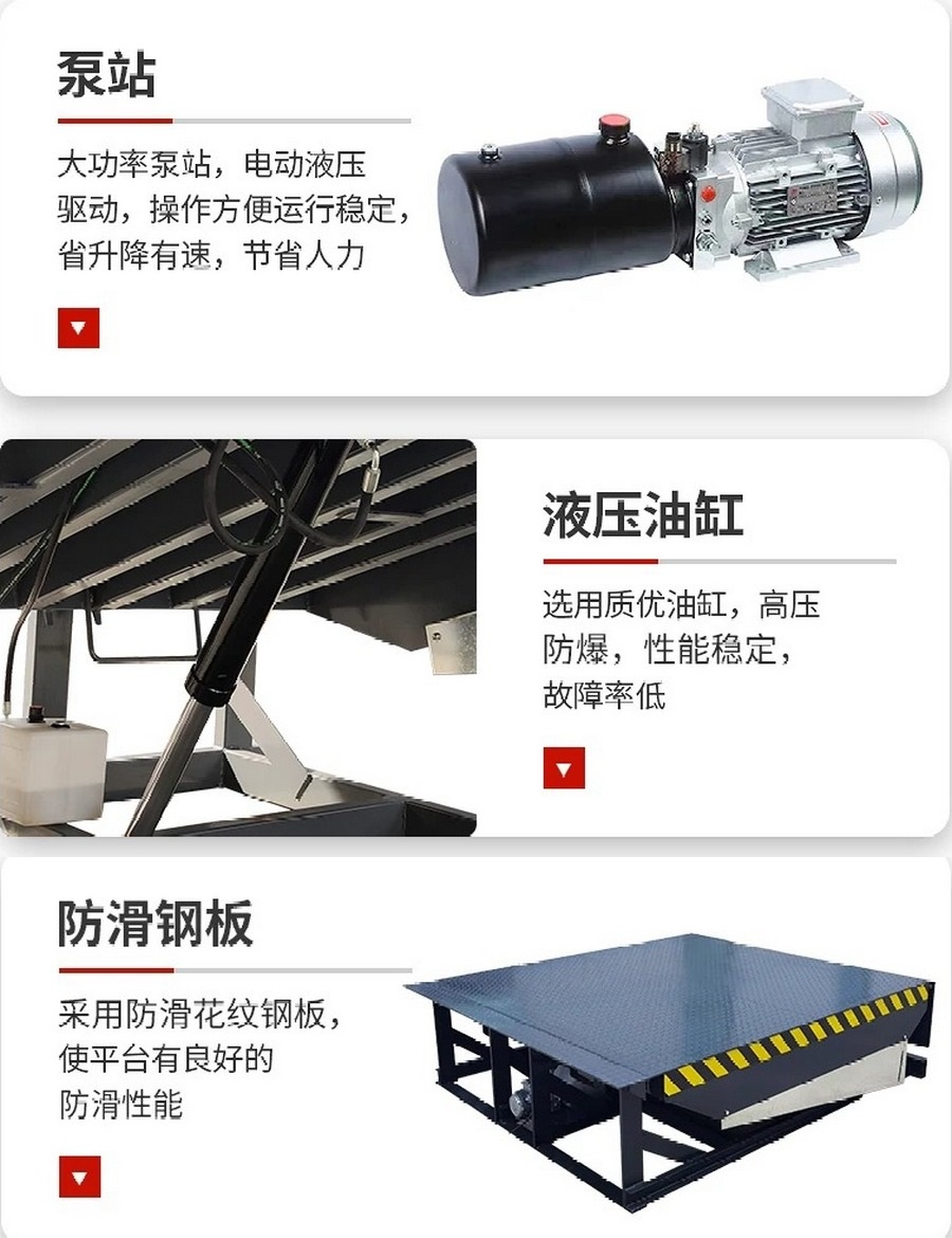 固定式登车桥,货台高度调节板,装卸平台,卸货平台