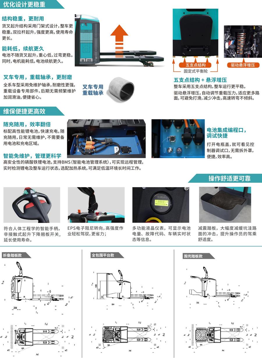 PPK-200/PPK-250/PPK-300高速物流电动搬运车